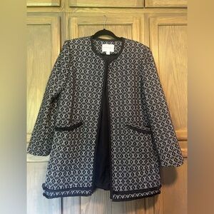 Carolina Belle Navy and White Open Jacket